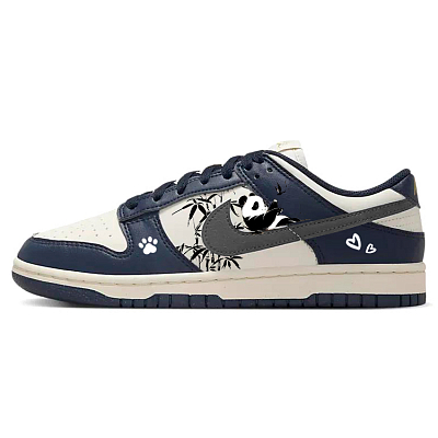 Nike Dunk Anti-Slip And Wear-Resistant Breathable Low-Top Skateboard Shoes Unisex Blue White