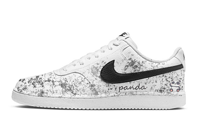 Nike Court Vision Slip-Resistant Low-Top Skateboard Shoes Men's White