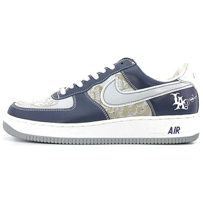 Nike Air Force 1 Mr Cartoon Blue Tattoo Spiderweb