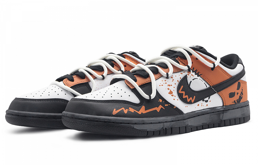 Nike Dunk Anti-Slip Wear-Resistant Low-Top Skateboard Shoes Unisex Black White Orange купить в интернет-магазине Yoocart с быстрой доставкой по России.