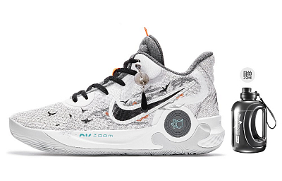 Nike KD Trey 5 IX Cushioned Slip-Resistant Mid-Top Basketball Shoes Unisex Black Gray White
