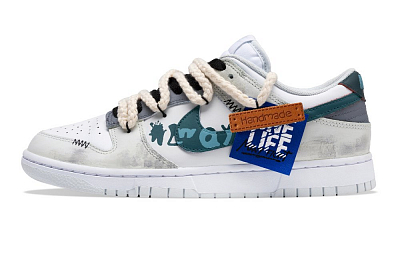 Nike Dunk Deep Sea Ashes Photovoltaic Power Wear-Resistant Slip-Resistant Low-Top Skateboard Shoes Unisex Taupe