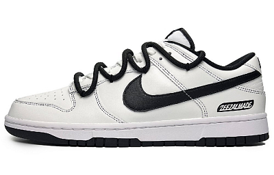 Nike Dunk Locus Anti-Slip Wear-Resistant Lightweight Breathable Low-Top Skateboard Shoes Women's Black White