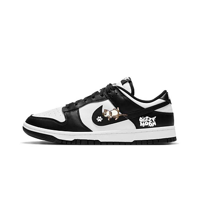 Nike Dunk Wear-Resistant Low-Top Skateboard Shoes Unisex Black White