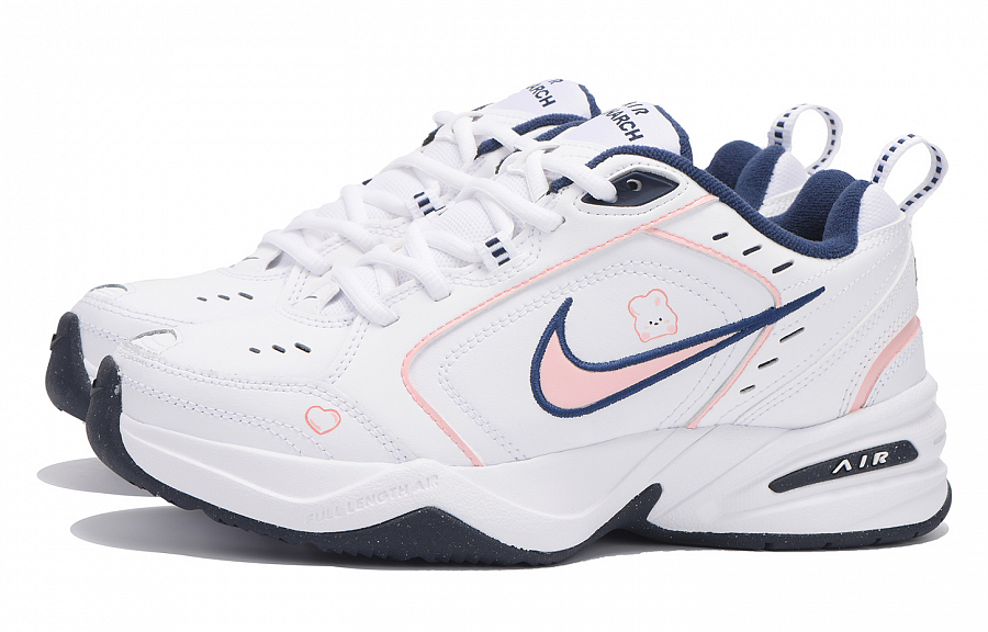 Nike Air Monarch 4 Anti-Slip And Wear-Resistant Height Increasing Low-Top Chunky Sneakers Unisex Pink Blue White купить в интернет-магазине Yoocart с быстрой доставкой по России.