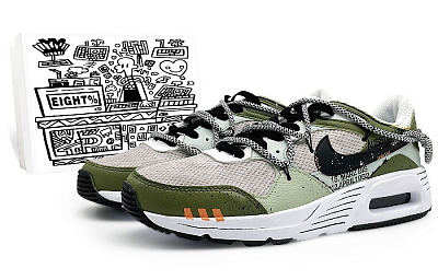 Nike Air Max SC Cushioned Slip-Resistant Abrasion-Resistant Breathable Low-Top Casual Running Shoes Men's Black Green