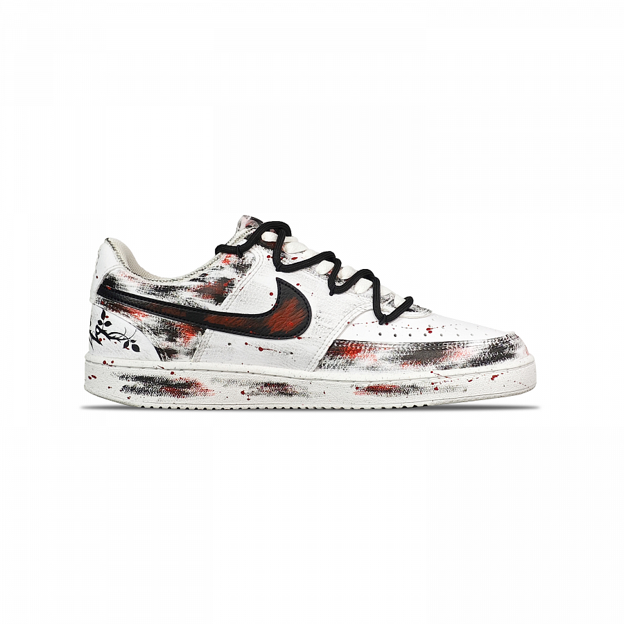 Nike Court Vision 1 Anti Slip Wear Resistant Low Top Skateboard Shoes Men's Black White Red купить в интернет-магазине Yoocart с быстрой доставкой по России.