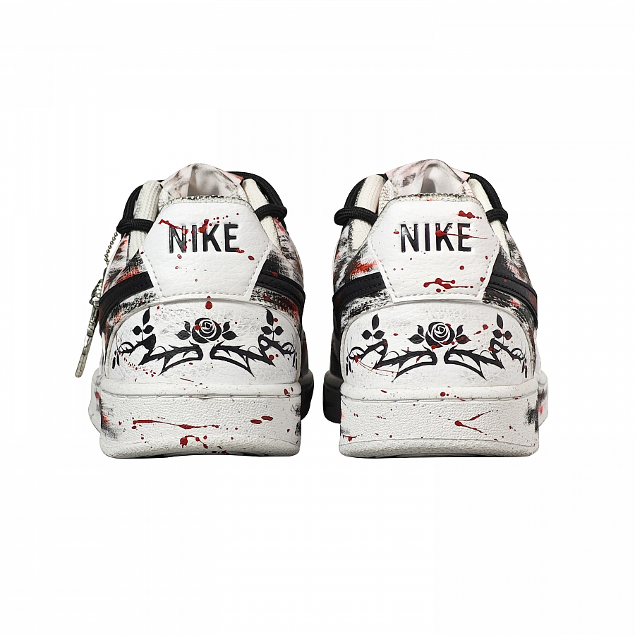 Nike Court Vision 1 Anti Slip Wear Resistant Low Top Skateboard Shoes Men's Black White Red купить в интернет-магазине Yoocart с быстрой доставкой по России.