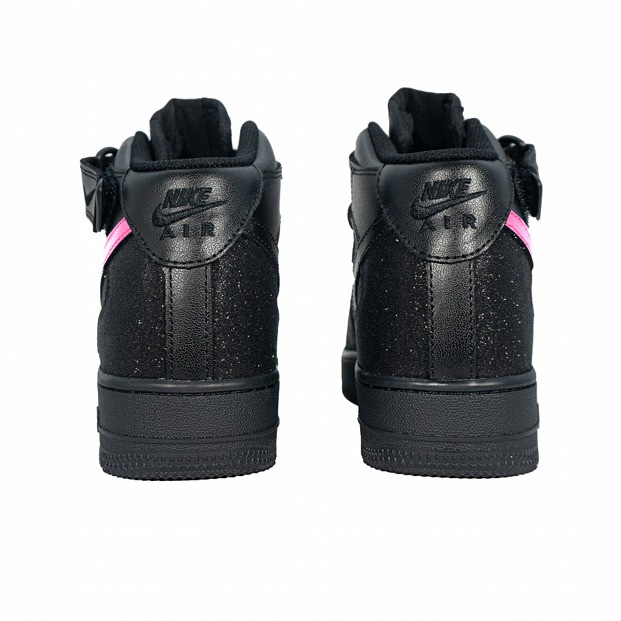 Nike Air Force 1 Breathable Height Increasing Mid-Top Skateboard Shoes Unisex Black Pink купить в интернет-магазине Yoocart с быстрой доставкой по России.