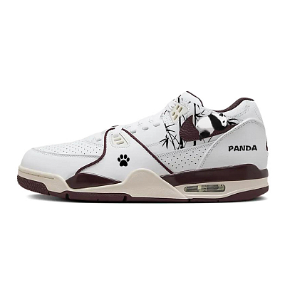 Nike Air Flight 89 Cushioning Anti-Slip And Wear-Resistant Low-Top Vintage Basketball Shoes Men's Brown White
