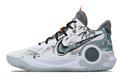 Nike KD Trey 5 IX Cushioning Wear-Resistant Impact-Resistant Super-Light Mid-Top Basketball Shoes Unisex Light Gray