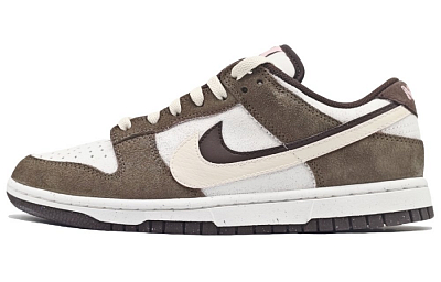 Nike Dunk Mocha Chocolate Anti-Slip Wear-Resistant Low-Top Skateboard Shoes Unisex White Brown
