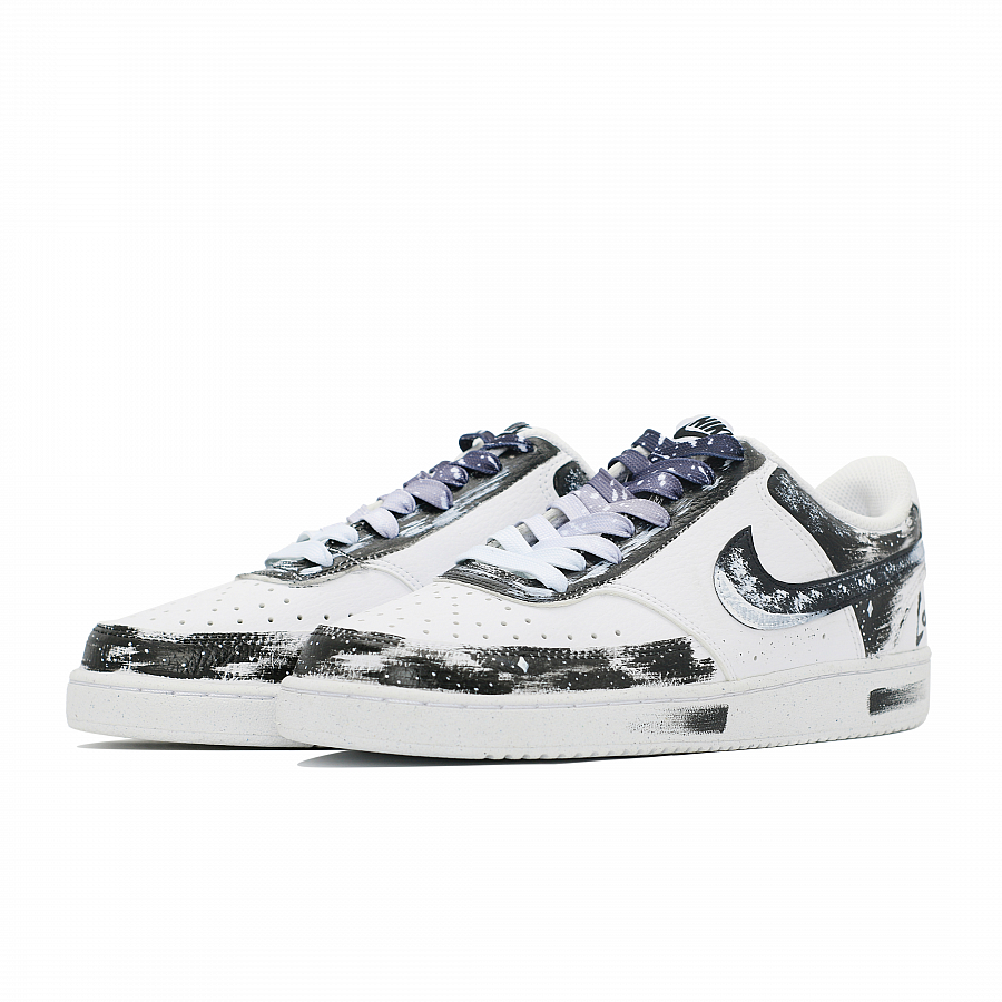 Nike Court Vision 1 Wear resistant And Lightweight Low Top Skateboard Shoes Men's Black White купить в интернет-магазине Yoocart с быстрой доставкой по России.