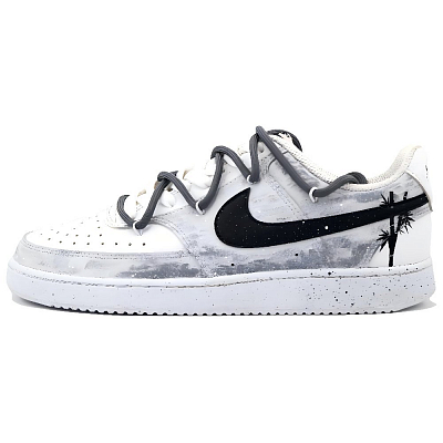 Nike Court Vision 1 Anti-Slip Wear-Resistant Low-Top Skateboard Shoes Men's Gray