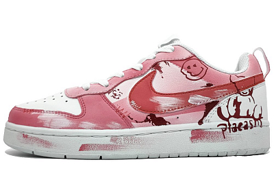Nike Court Borough 2 Slip-Resistant Cushioning Wear-Resistant Low-Top Skateboard Shoes Women's Coral Pink