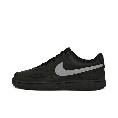 Nike Court Vision Low Anti-Slip And Wear-Resistant Lightweight Low-Top Skateboard Shoes Unisex Black Gray