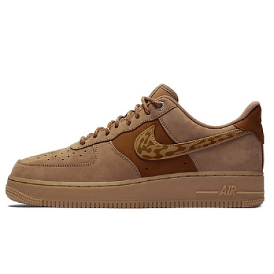 Nike Air Force 1 Anti-Slip And Wear-Resistant Lightweight Low-Top Skateboard Shoes Unisex Wheat