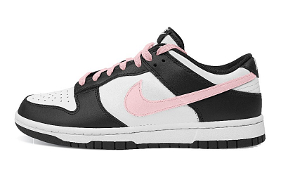 Nike Dunk Anti-Slip Wear-Resistant Low-Top Skateboard Shoes Unisex Black White Pink