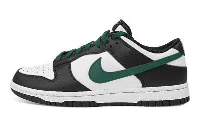 Nike Dunk Anti-Slip Wear-Resistant Low-Top Skateboard Shoes Unisex Black White Green
