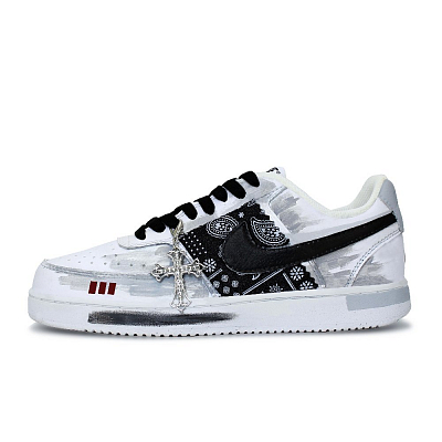 Nike Court Vision 1 Lightweight And Breathable Low-Top Skateboard Shoes Men's Black White Gray
