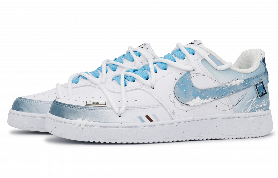 Nike Court Vision 1 Ripple Foam Anti-Slip Wear-Resistant Low-Top Skateboard Shoes Men's Light Blue купить в интернет-магазине Yoocart с быстрой доставкой по России.