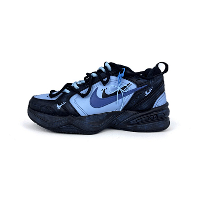 Nike Air Monarch 4 Anti-Slip And Wear-Resistant Lightweight Low-Top Chunky Sneakers Unisex Black Purple
