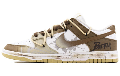 Nike Dunk Yearly Cycle Slip-Resistant Cushioning Wear-Resistant Low-Top Skateboard Shoes Men's Brown White