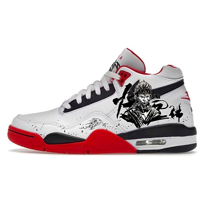 Nike Flight Legacy Cushioning Mid top Vintage Basketball Shoes Unisex Red White Black