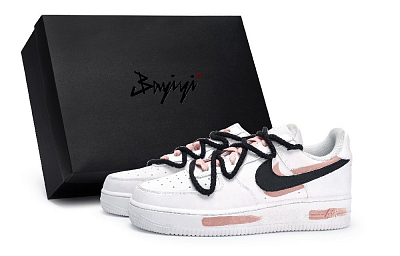 Nike Air Force 1 Skateboard Shoes Unisex Low top Black/Flesh Pink