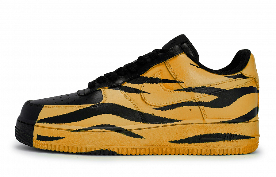 Nike Air Force 1 Anti-Slip Wear-Resistant Low-Top Skateboard Shoes Unisex Black Orange купить в интернет-магазине Yoocart с быстрой доставкой по России.