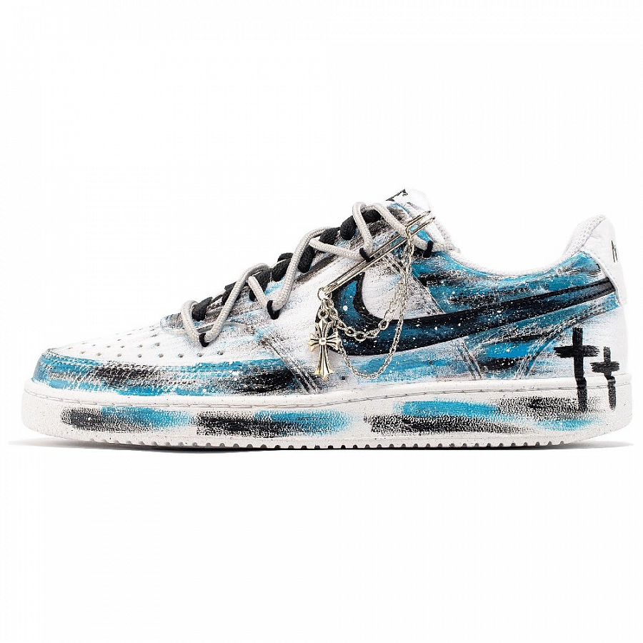 Nike Court Vision 1 Slip-Resistant Cushioning Abrasion-Resistant Low-Top Skateboard Shoes Men's Blue купить в интернет-магазине Yoocart с быстрой доставкой по России.