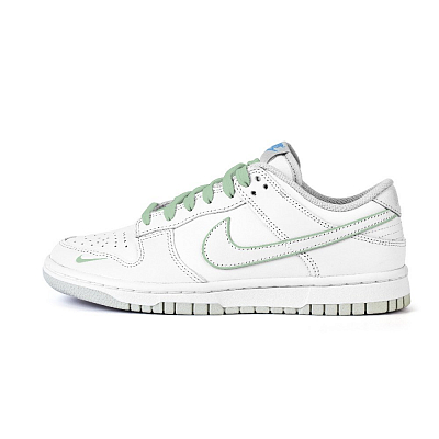 Nike Dunk Anti Slip Wear Resistant Low Top Skateboard Shoes Women's White Green