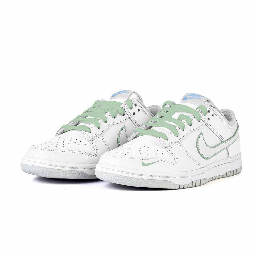 Nike Dunk Anti Slip Wear Resistant Low Top Skateboard Shoes Women's White Green купить в интернет-магазине Yoocart с быстрой доставкой по России.