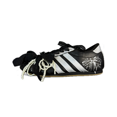 Adidas Originals Taekwondo Abrasion Resistant Low Top Training Shoes Unisex Black Silver