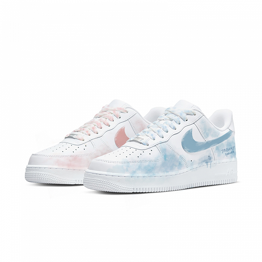 Nike Air Force 1 Abrasion Resistant Low Top Skateboard Shoes Women's Blue Pink купить в интернет-магазине Yoocart с быстрой доставкой по России.