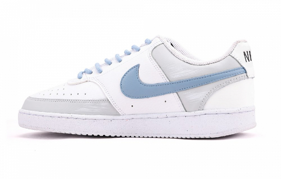 Nike Court Vision 1 Anti Slip Wear Resistant Low Top Skateboard Shoes Men's White Blue купить в интернет-магазине Yoocart с быстрой доставкой по России.
