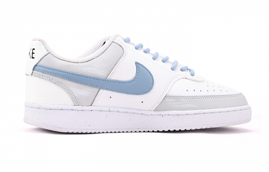 Nike Court Vision 1 Anti Slip Wear Resistant Low Top Skateboard Shoes Men's White Blue купить в интернет-магазине Yoocart с быстрой доставкой по России.