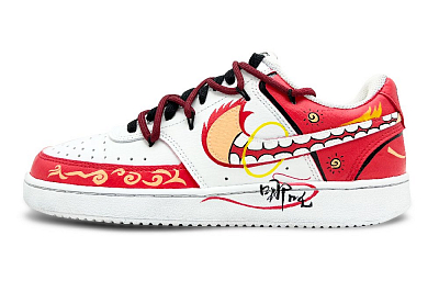 Nike Court Vision 1 Low-Top Skateboard Shoes Unisex Red