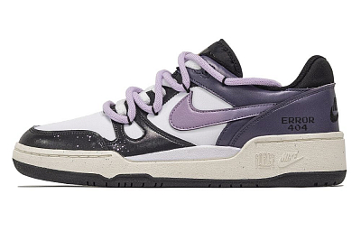 Nike Full Force Purple Mist Dream Anti Slip Wear Resistant Low Top Skateboard Shoes Men's Black Purple