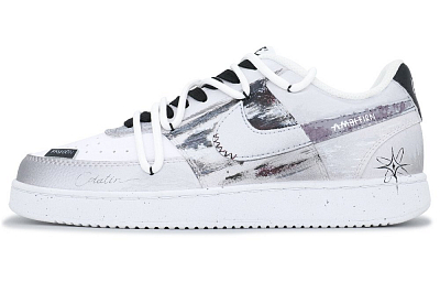 Nike Court Vision Slip-Resistant Low-Top Skateboard Shoes Men's White