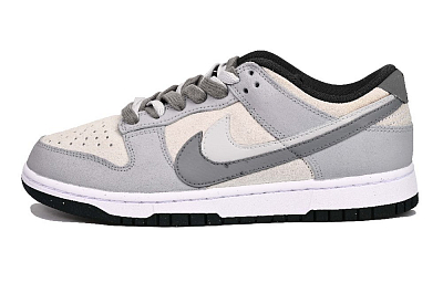 Nike Dunk Mist SAML Abrasion Resistant Low Top Skateboard Shoes Unisex Light Gray