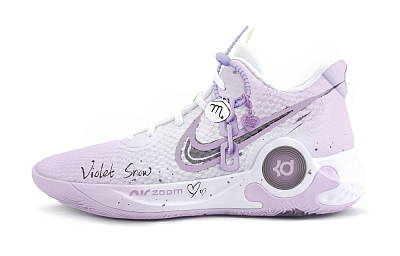 Nike KD Trey 5 IX Timeless Violet Abrasion Resistant Mid Top Vintage Basketball Shoes Unisex Purple