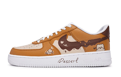 Nike Air Force 1 Skateboard Shoes Unisex Low-Top Coffee/Brown