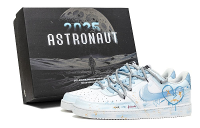 Nike Court Vision 1 Distressed Atrium Slip Resistant Abrasion Resistant Low top Skateboard Shoes Men's Blue White