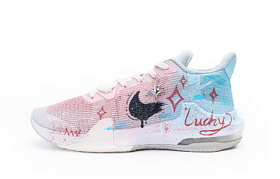 Nike Air Max Impact Neon Heartbeat Abrasion-Resistant Low-Top Basketball Shoes Men's Pink Blue