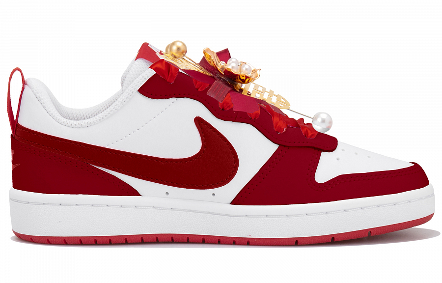 Nike Court Borough 2 Low Top Skateboard Shoes Women's White Red купить в интернет-магазине Yoocart с быстрой доставкой по России.