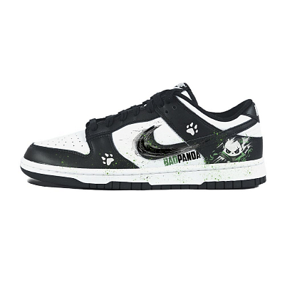 Nike Dunk Abrasion Resistant Low Top Skateboard Shoes Unisex Black White