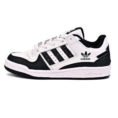 Adidas Originals FORUM Abrasion Resistant Low Top Skateboard Shoes Unisex Black White