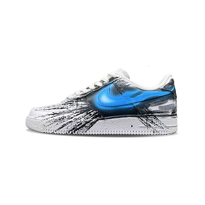 Nike Air Force 1 Tower Rabbit Cushioning, Wear Resistant Low Top Skateboard Shoes Unisex Blue