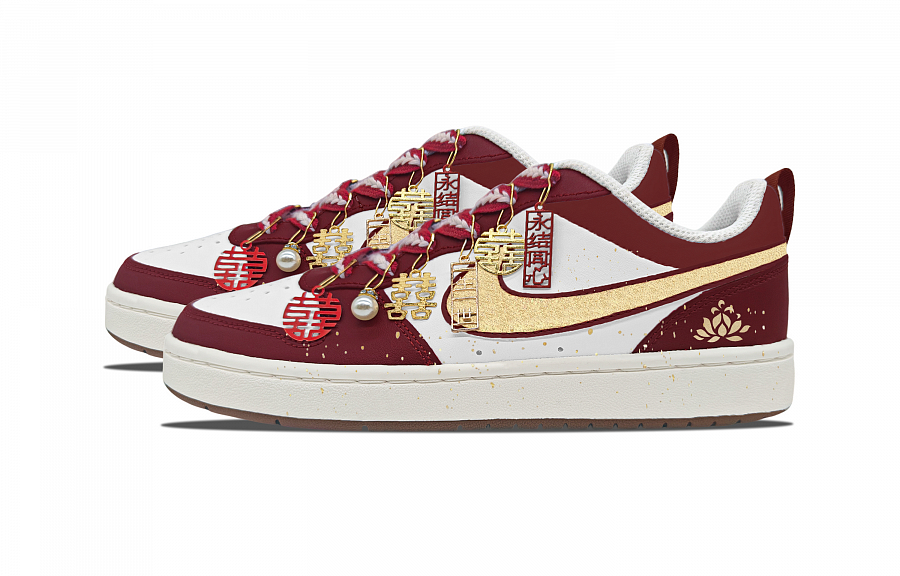 Nike Court Borough Anti Slip Wear Resistant Low Top Skateboard Shoes Women's Red White купить в интернет-магазине Yoocart с быстрой доставкой по России.